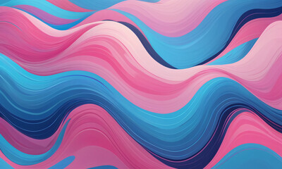 Abstract Backgrounds, Colorful Wavy Lines in Motion, Modern Design, Pink and Blue Hues