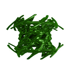 Metal abstract shape, 3d render © neurostructure