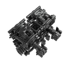 Metal abstract shape, 3d render © neurostructure