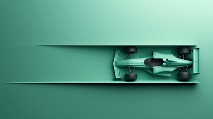 Green race car