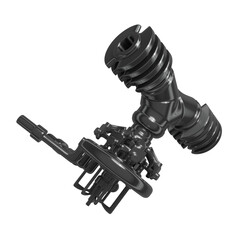 Metal abstract shape, 3d render © neurostructure