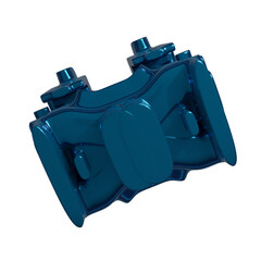 Metal abstract shape, 3d render