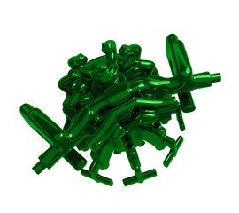 Metal abstract shape, 3d render © neurostructure