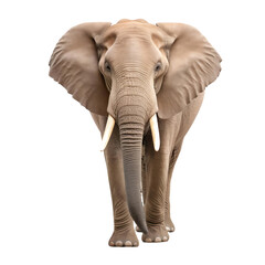 Elephant isolated on transparent and white background. Ideal for use in advertising. Generative ai 