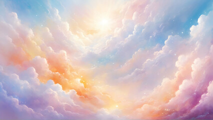 Obraz na płótnie Canvas Stunning Backgrounds, Breathtaking Sunrise with Colorful Cloudscape, Nature, Sky, Morning Light