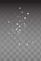Gray Snow Vector Transparent Background. Holiday