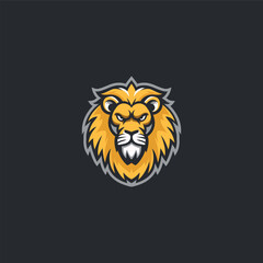 Lion head mascot logo vector