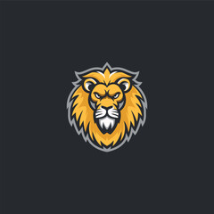 Lion head mascot logo vector