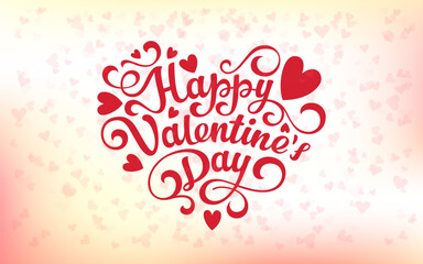 Happy Valentines Day Vector Illustration Design 