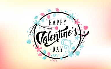Happy Valentines Day Vector Illustration Design 