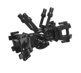 Metal abstract shape, 3d render © neurostructure