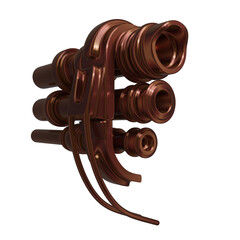 Metal abstract shape, 3d render © neurostructure