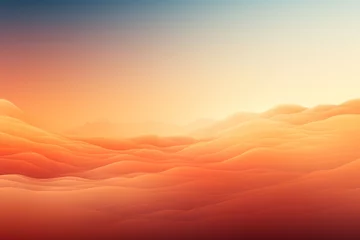 Fototapete Orange A gradient of warm tones transitioning from sunrise to sunset, serving as a versatile and atmospheric background for various text themes. Generative Ai.
