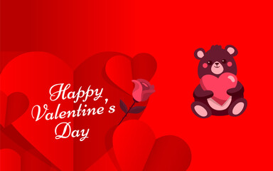 Happy Valentines Day Vector Illustration Design 