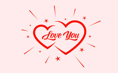 Happy Valentines Day Vector Illustration Design 