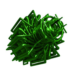 Metal abstract shape, 3d render © neurostructure