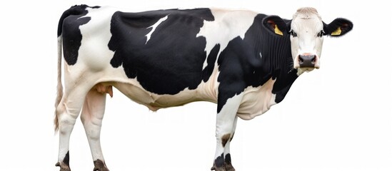 Animal cow dairy isolated on white background. AI generated image - obrazy, fototapety, plakaty