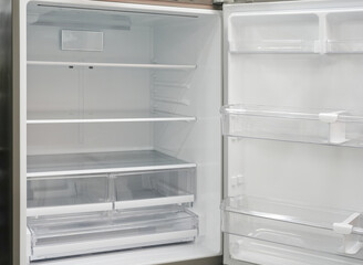 empty refrigerator with door open