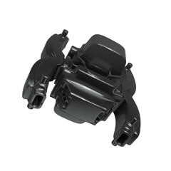 Metal abstract shape, 3d render © neurostructure