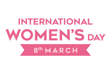 International Women's Day background design which is celebrated on the 8th of March annually around the world. movement for women's rights. - obrazy, fototapety, plakaty