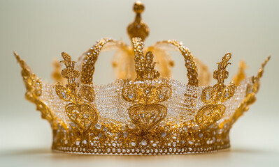 Beautiful gold crown with gems