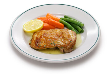 sauteed chicken with lemon butter sauce.