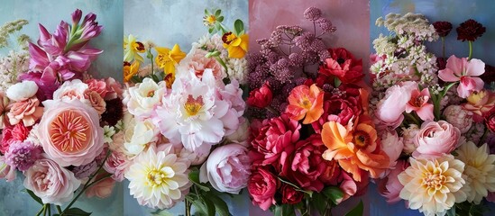 Exquisite Floral Compositions: A Captivating Array of Stunning Floral Compositions - obrazy, fototapety, plakaty
