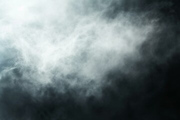 Wispy white clouds against a dark background - obrazy, fototapety, plakaty