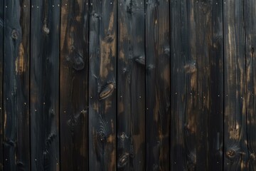 Black wooden fence texture background