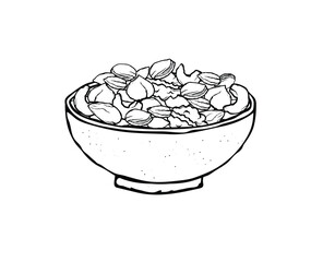Vector illustration of mixed nuts