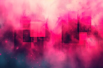 Naklejka premium an abstract pink background with dots and squares