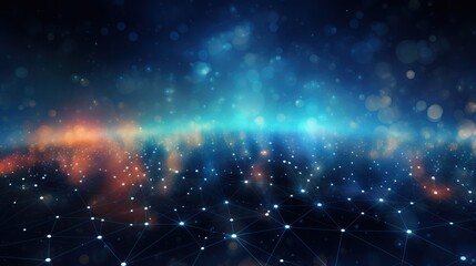 Fototapeta premium Innovation in Modern IT Technology Abstract Particle Background