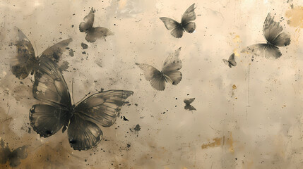 background with butterflies