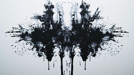 Inkblot test on a paper background