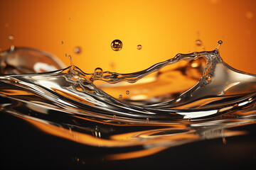 Liquid abstract background with orange tones 