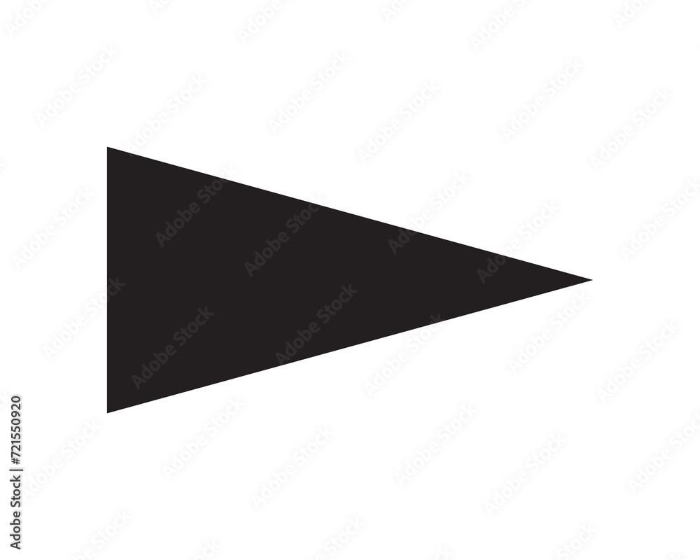 Poster cursor arrow icon, computer mouse cursor arrow vector icon, black rectangle with three arrow heads.