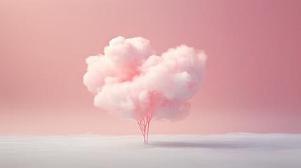 Abstract Minimalist Love Connection Cloud Moments Background Ai Generative