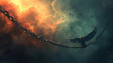 Freedom - Chains That Transform Into Birds - Charge Concept
