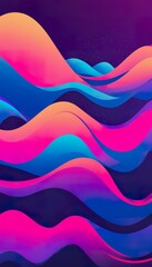funky colorful wavy background