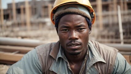 Construction Worker On Duty