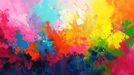 Fototapeta premium Abstract multicolored paint strokes as a background close-up