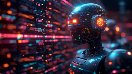 AI-powered chatbots providing real-time assistance with conversational interfaces. Created with generative AI.