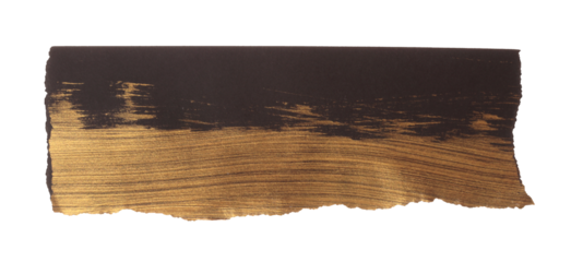 PNG Torn empty black and gold pieces texture old craft paper isolated on transparent background.