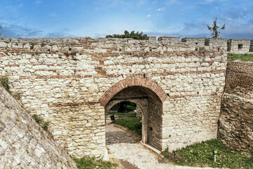 Belgrade Kalemagdan Fortress and city walls. Serbian medieval castle, tourist landmark of the city....