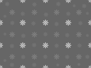 Snowflakes seamless background on blue background. Vector illustration