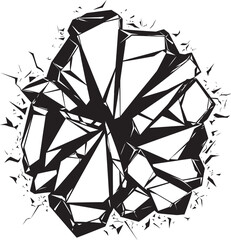 Glass Symphony Abstract Broken Glass Vector PatternPrismatic Chaos Vector Illustration of Broken Gl