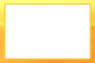 Golden photo frame with clipping path.