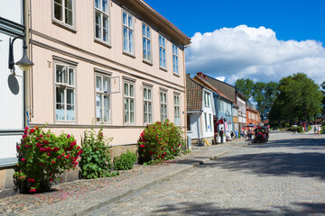 Architecture of the Old Town of Fredrikstad, Norway - obrazy, fototapety, plakaty