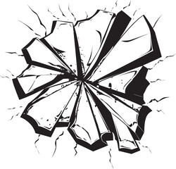 Prismatic Harmony Abstract Glass Fragment VectorDiscordant Dimensions Vector Art of Broken Glass