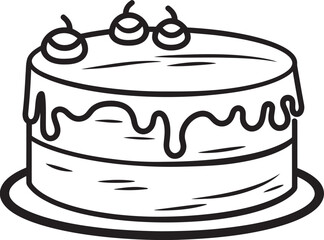 Cake Vector Chronicles Digital Dessert CraftingIllustrated Cake Odyssey Vectorized Temptations